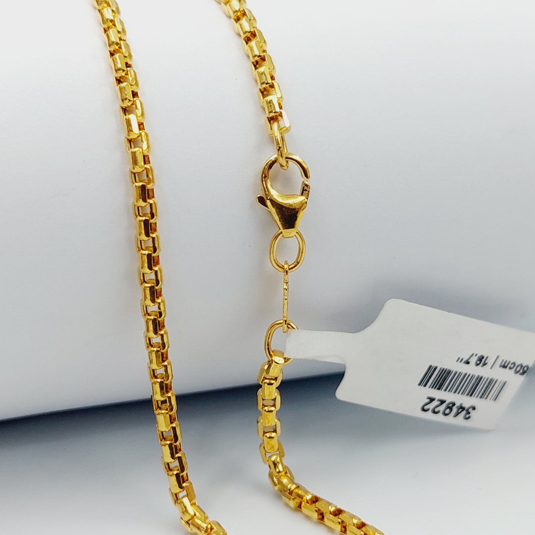 21K سنسال بوكس 2.5mm-مجوهرات الشيخ سعيد-Saeed Jewelry 