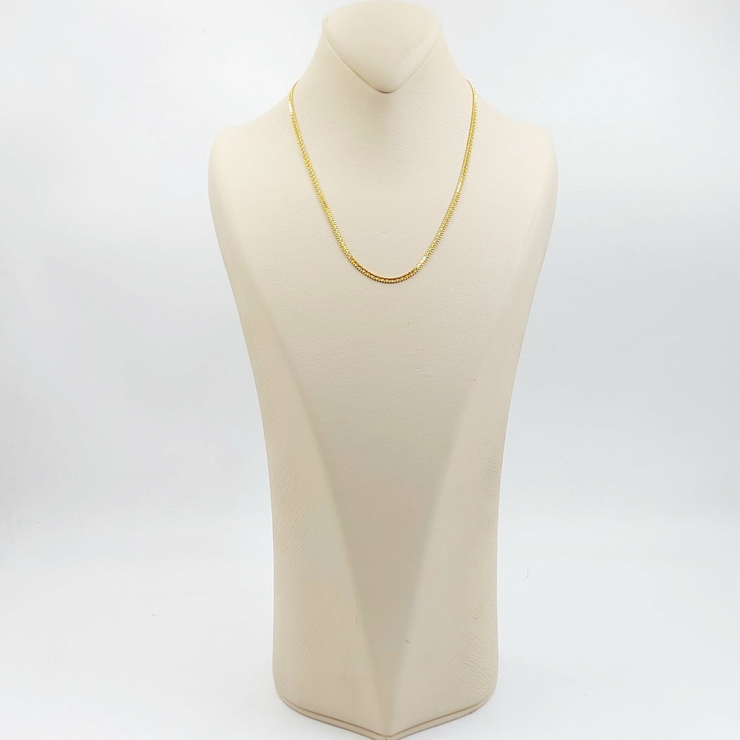 3mm Fancy Chain Made of 21K Gold by Saeed Jewelry 