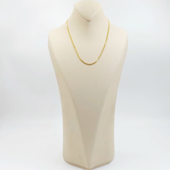 3mm Fancy Chain Made of 21K Gold by Saeed Jewelry 