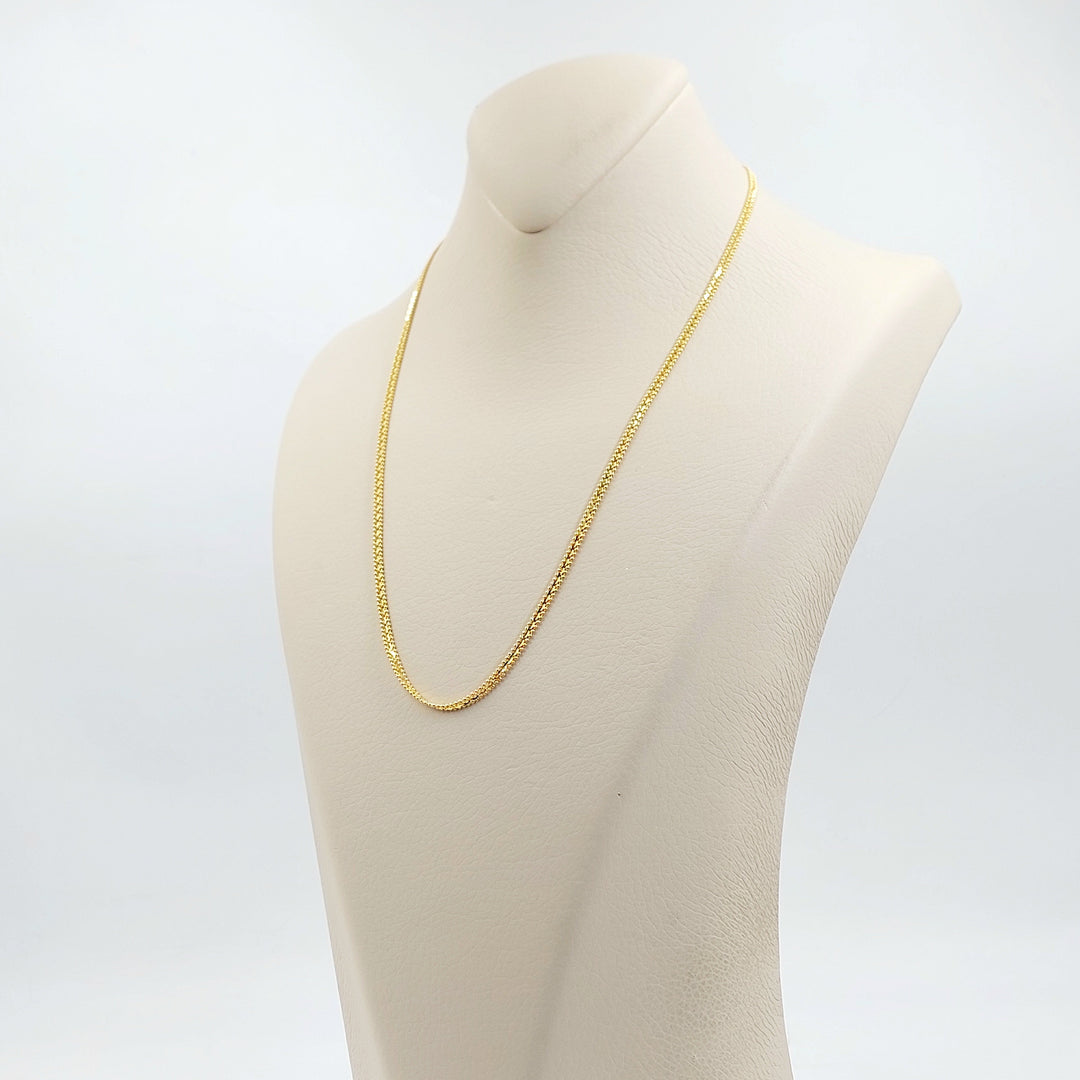 3mm Fancy Chain Made of 21K Gold by Saeed Jewelry 