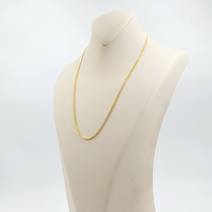 3mm Fancy Chain Made of 21K Gold by Saeed Jewelry 