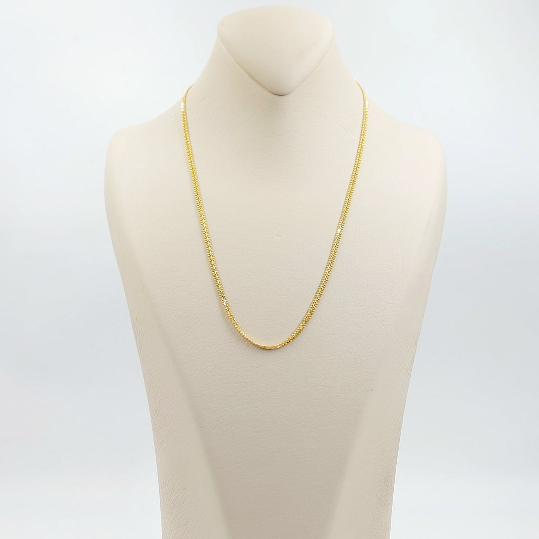 3mm Fancy Chain Made of 21K Gold by Saeed Jewelry 