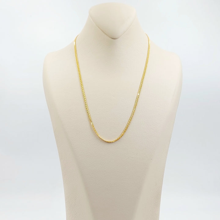 3mm Fancy Chain Made of 21K Gold by Saeed Jewelry 