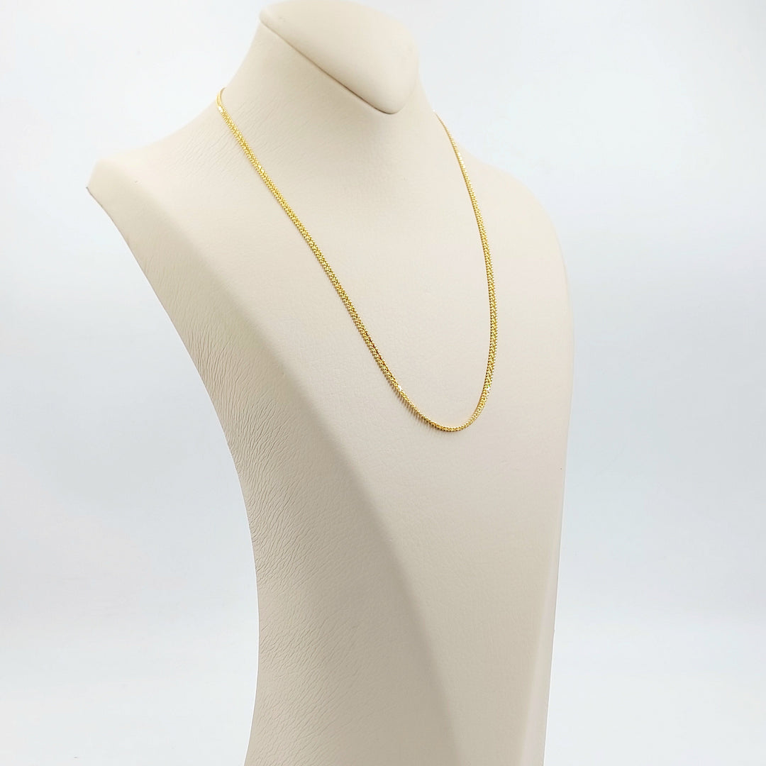 3mm Fancy Chain Made of 21K Gold by Saeed Jewelry 