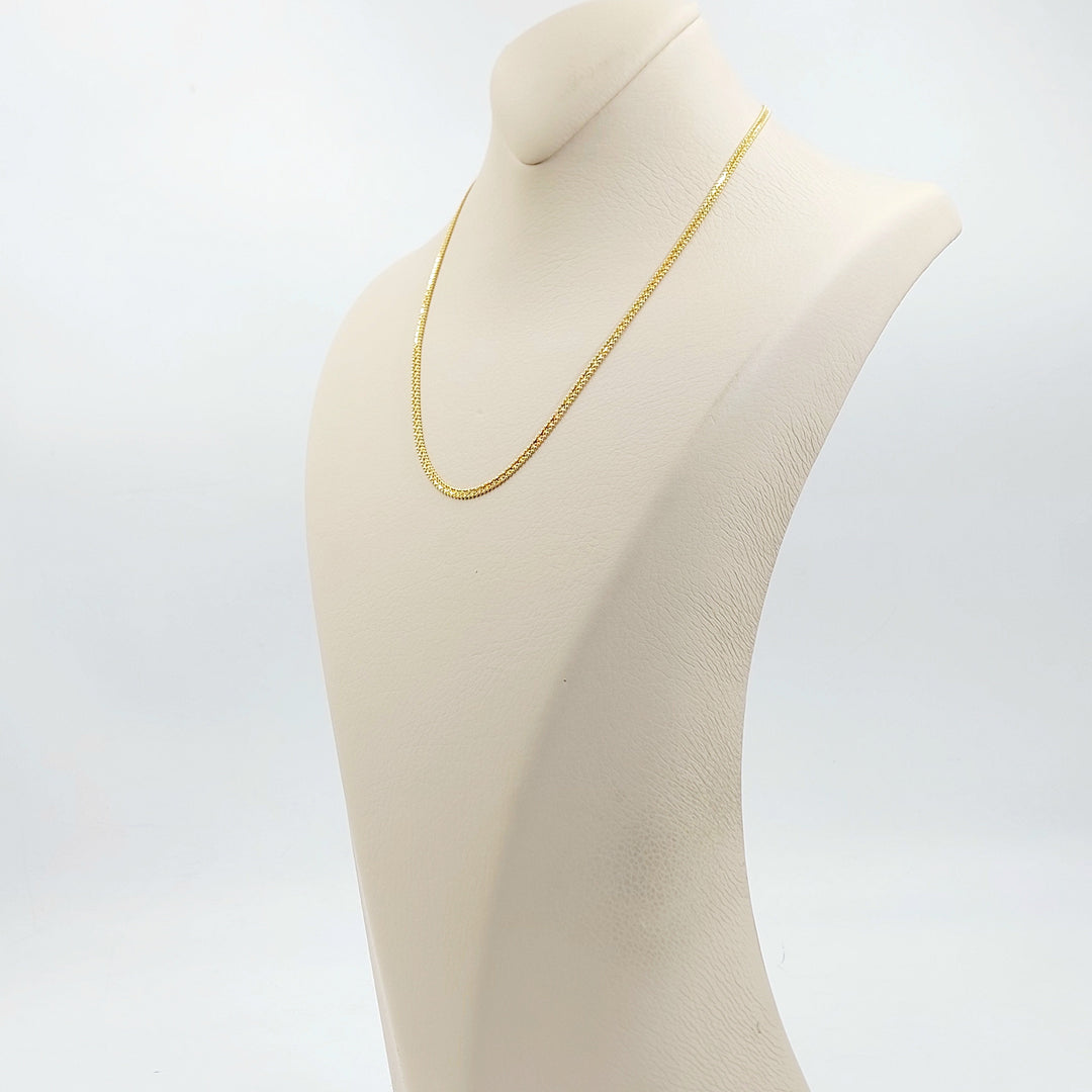 3mm Fancy Chain Made of 21K Gold by Saeed Jewelry 