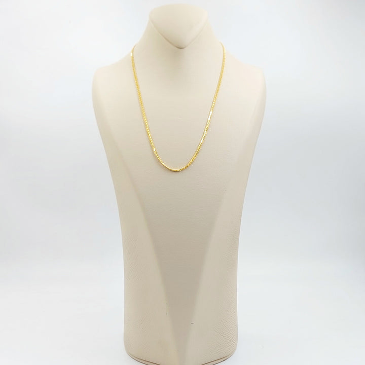 3mm Fancy Chain Made of 21K Gold by Saeed Jewelry 