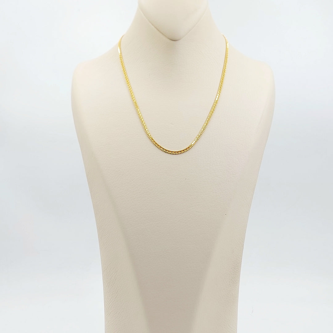 3mm Fancy Chain Made of 21K Gold by Saeed Jewelry 