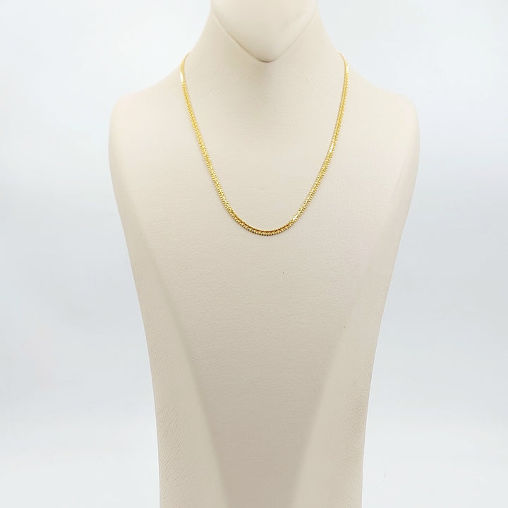 3mm Fancy Chain Made of 21K Gold by Saeed Jewelry 