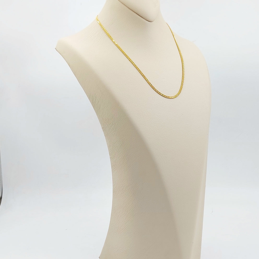 3mm Fancy Chain Made of 21K Gold by Saeed Jewelry 