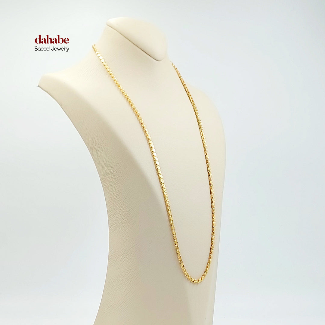 21K سنسال كلاسيك 4mm-مجوهرات الشيخ سعيد-Saeed Jewelry 