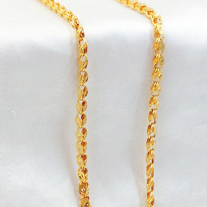 4mm Classic Chain 70cm | 27.5" Made of 21K Gold by Saeed Jewelry 