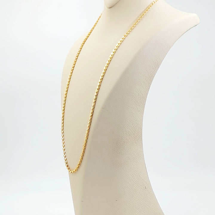 4mm Classic Chain 70cm | 27.5" Made of 21K Gold by Saeed Jewelry 