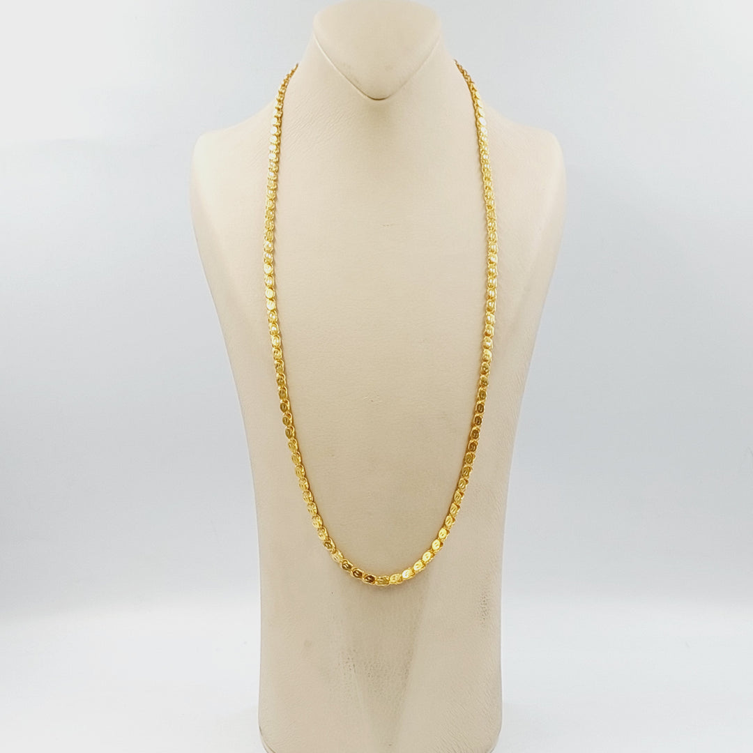 Jarir Halabi Chain 70cm| 27.5" Made of 21K Gold by Saeed Jewelry 