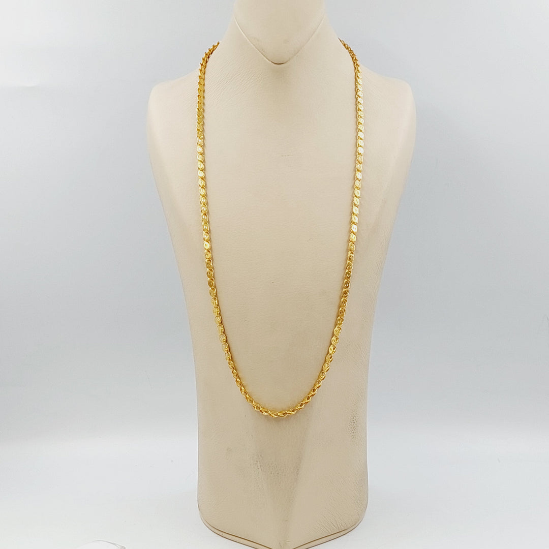 Jarir Halabi Chain 70cm| 27.5" Made of 21K Gold by Saeed Jewelry 
