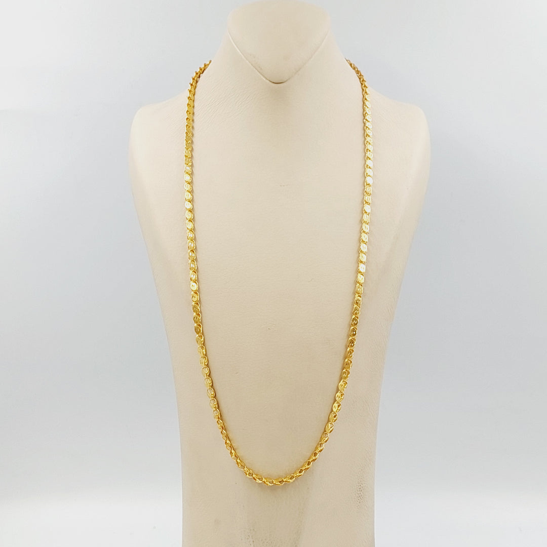 Jarir Halabi Chain 70cm| 27.5" Made of 21K Gold by Saeed Jewelry 