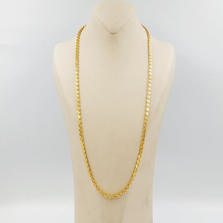 Jarir Halabi Chain 70cm| 27.5" Made of 21K Gold by Saeed Jewelry 
