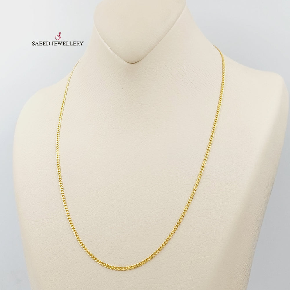 21K Gold Curb Link Chain
