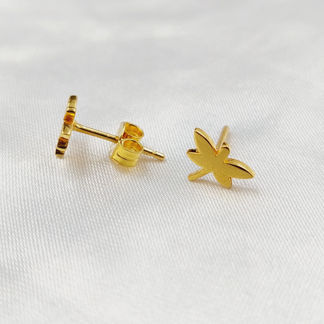 21K حلق برغي اطفال-مجوهرات الشيخ سعيد-Saeed Jewelry 