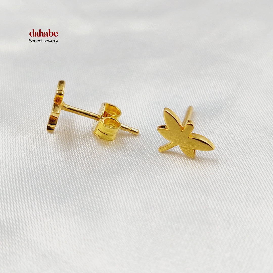 21K Gold Kids Butterfly Stud Earrings