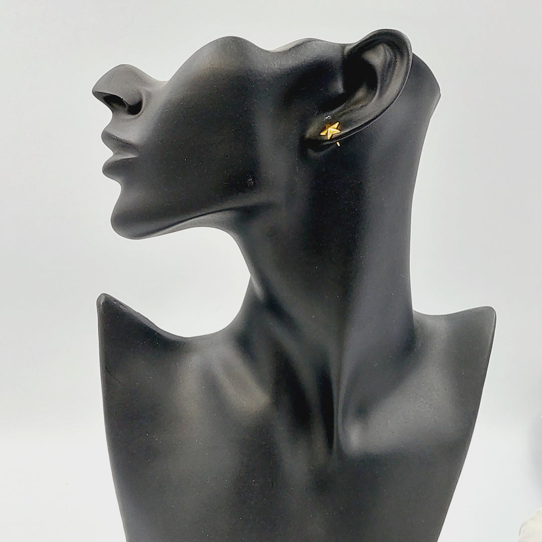 Children's Screw Earrings Made of 21K Gold by Saeed Jewelry 