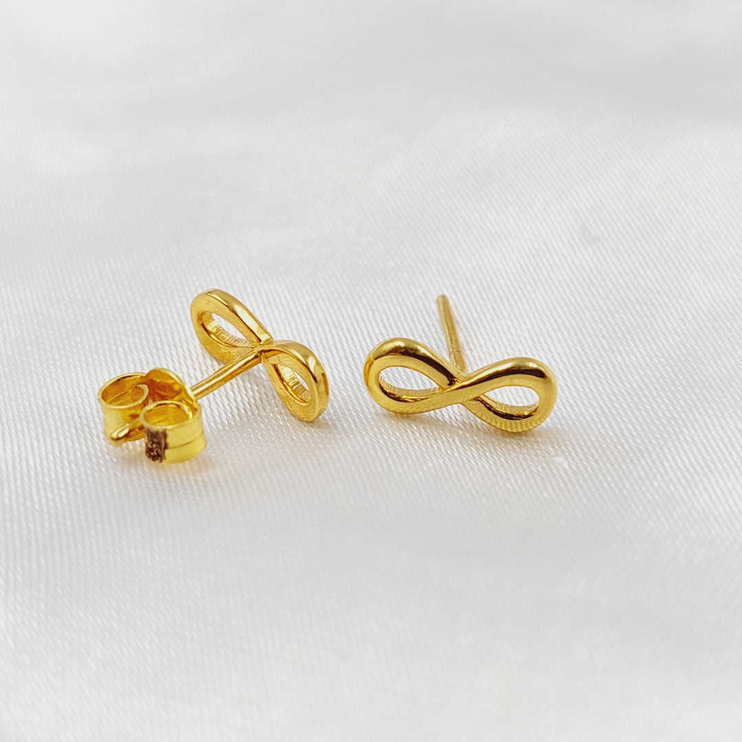 21K حلق برغي اطفال-مجوهرات الشيخ سعيد-Saeed Jewelry 