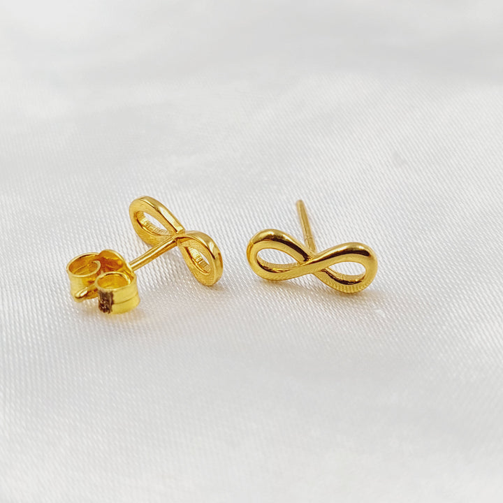 21K حلق برغي اطفال-مجوهرات الشيخ سعيد-Saeed Jewelry 