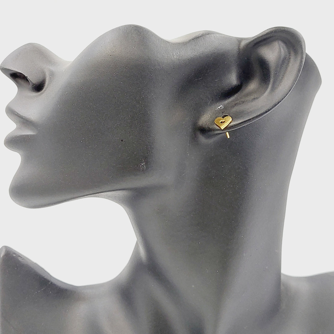 Children's Screw Earrings Made of 21K Gold by Saeed Jewelry 