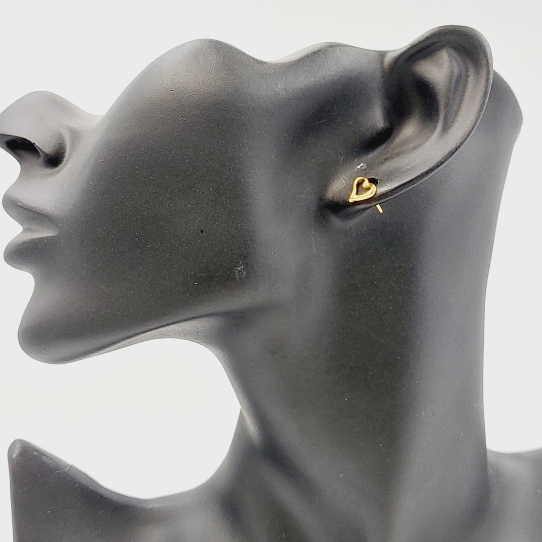 21K حلق برغي اطفال-مجوهرات الشيخ سعيد-Saeed Jewelry 