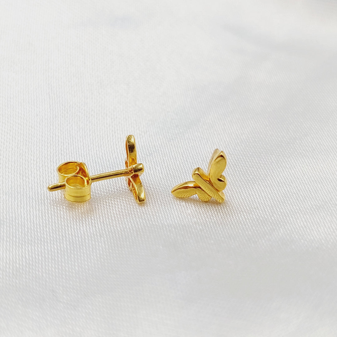 21K حلق برغي اطفال-مجوهرات الشيخ سعيد-Saeed Jewelry 