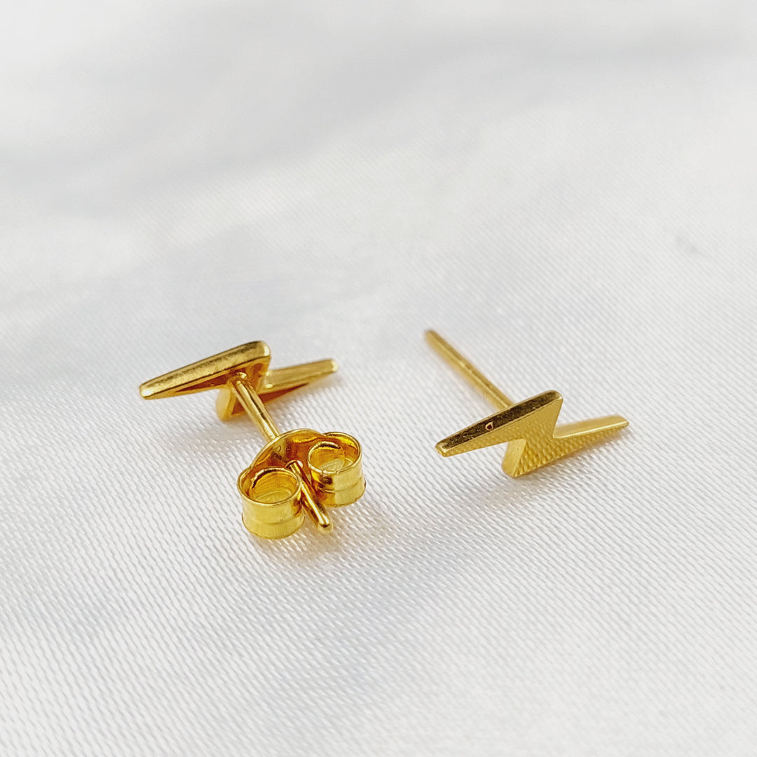 21K حلق برغي اطفال-مجوهرات الشيخ سعيد-Saeed Jewelry 
