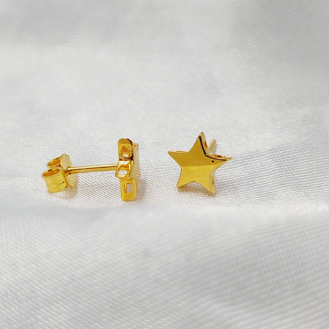 Children's Screw Earrings Made of 21K Gold by Saeed Jewelry 