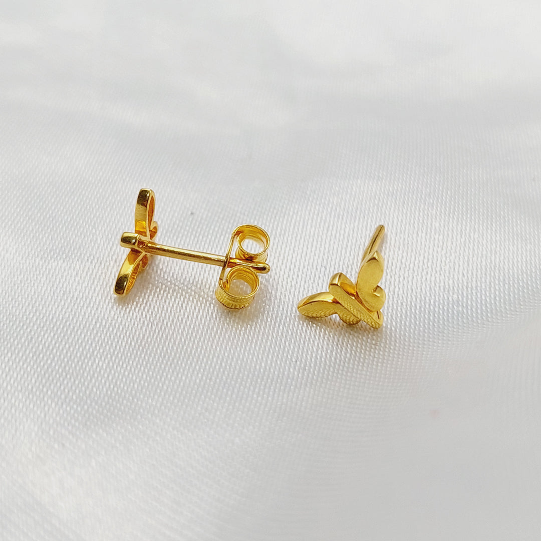 21K حلق برغي اطفال-مجوهرات الشيخ سعيد-Saeed Jewelry 