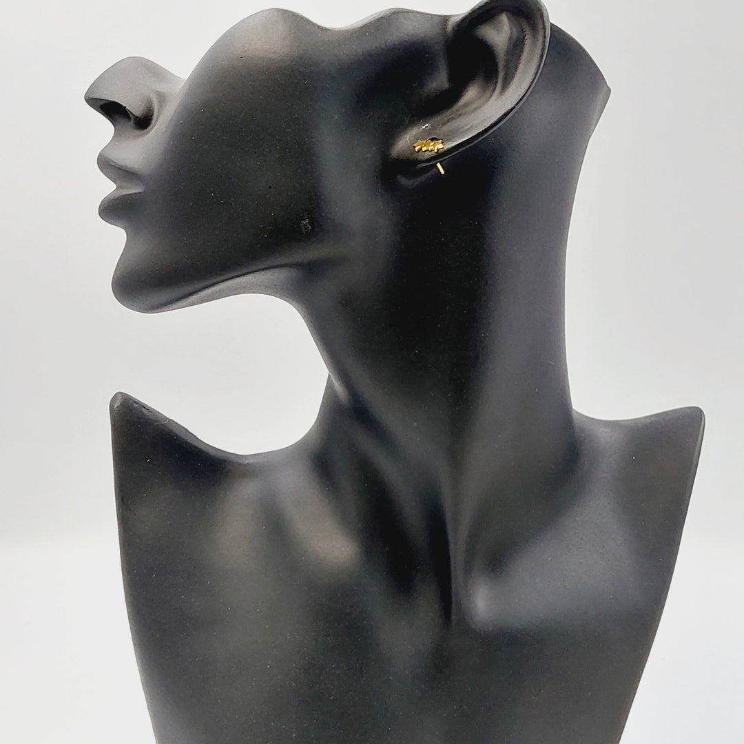 Children's Screw Earrings Made of 21K Gold by Saeed Jewelry 