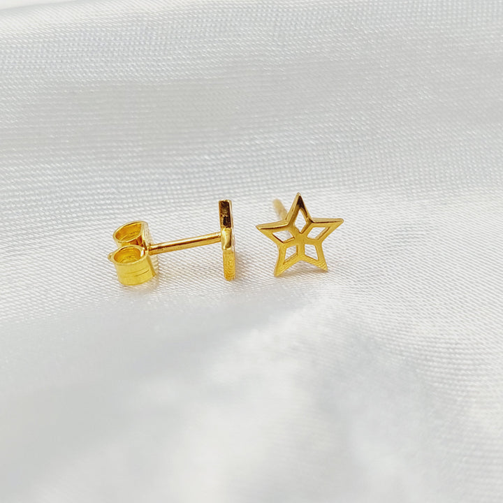 Children's Screw Earrings Made of 21K Gold by Saeed Jewelry 