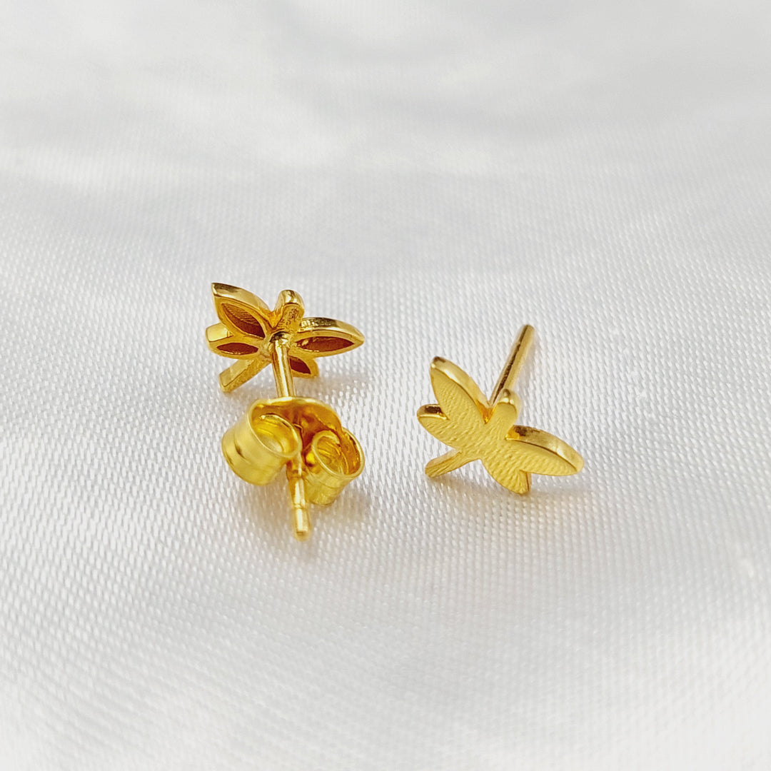 Children's Screw Earrings Made of 21K Gold by Saeed Jewelry 