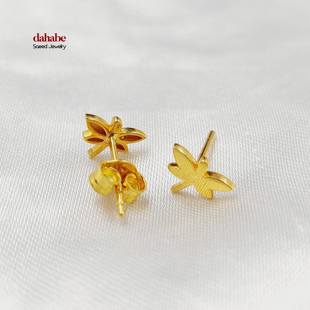 21K Gold Kids Butterfly Stud Earrings