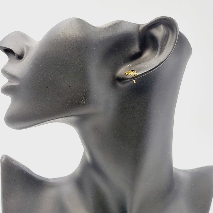 Children's Screw Earrings Made of 21K Gold by Saeed Jewelry 