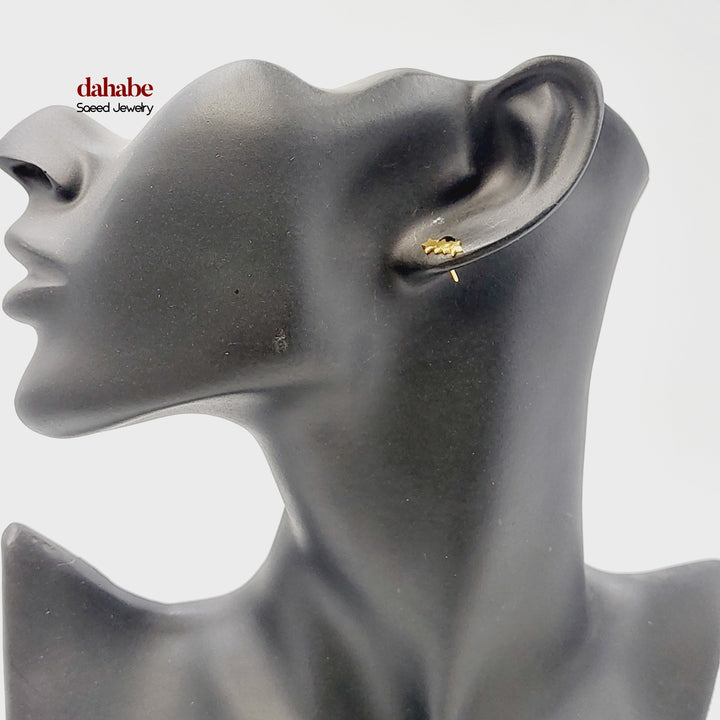 21K Gold Kids Shooting Star Stud Earrings