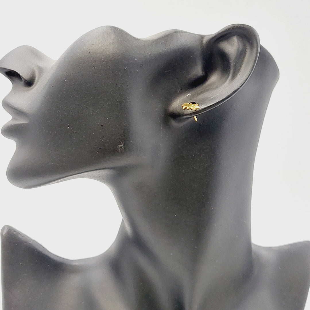 21K حلق برغي اطفال-مجوهرات الشيخ سعيد-Saeed Jewelry 