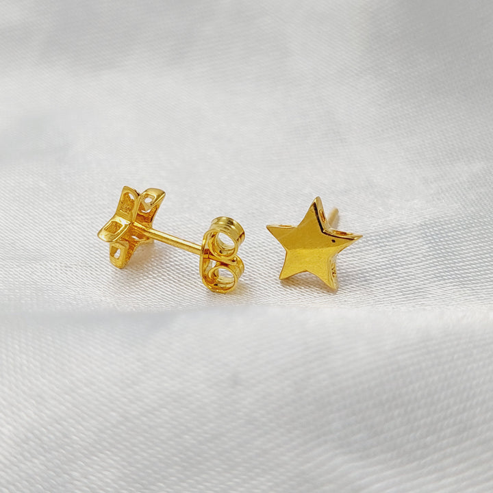 Children's Screw Earrings Made of 21K Gold by Saeed Jewelry 