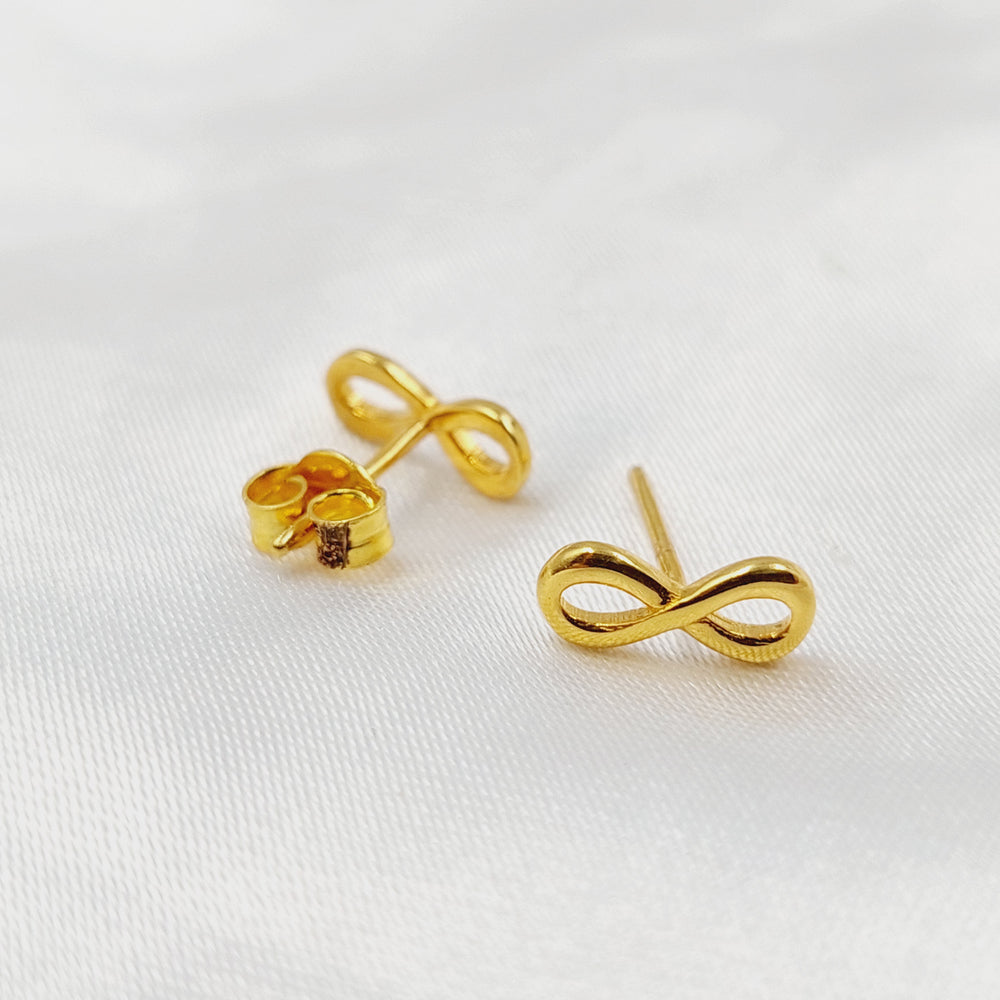 21K حلق برغي اطفال-مجوهرات الشيخ سعيد-Saeed Jewelry 