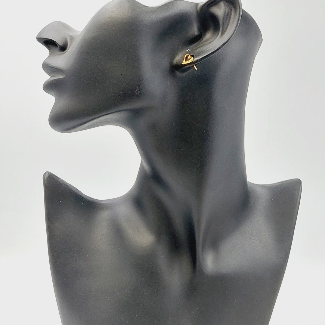 21K حلق برغي اطفال-مجوهرات الشيخ سعيد-Saeed Jewelry 