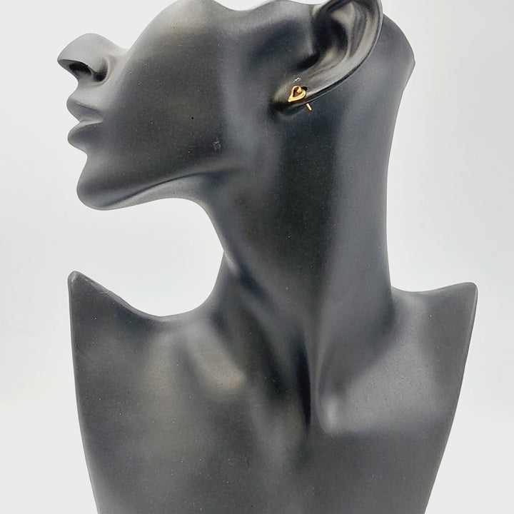 21K حلق برغي اطفال-مجوهرات الشيخ سعيد-Saeed Jewelry 