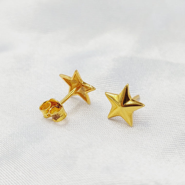 Children's Screw Earrings Made of 21K Gold by Saeed Jewelry 