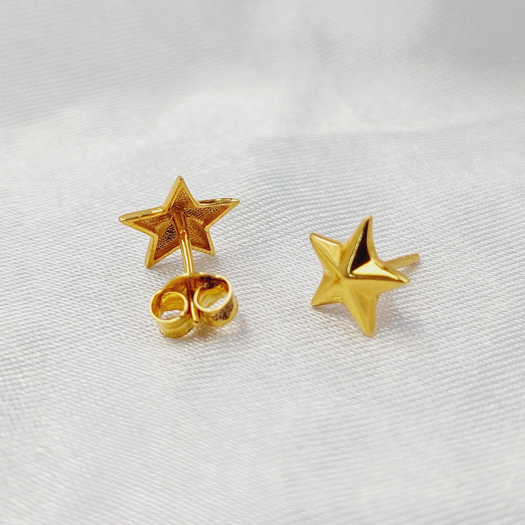 Children's Screw Earrings Made of 21K Gold by Saeed Jewelry 
