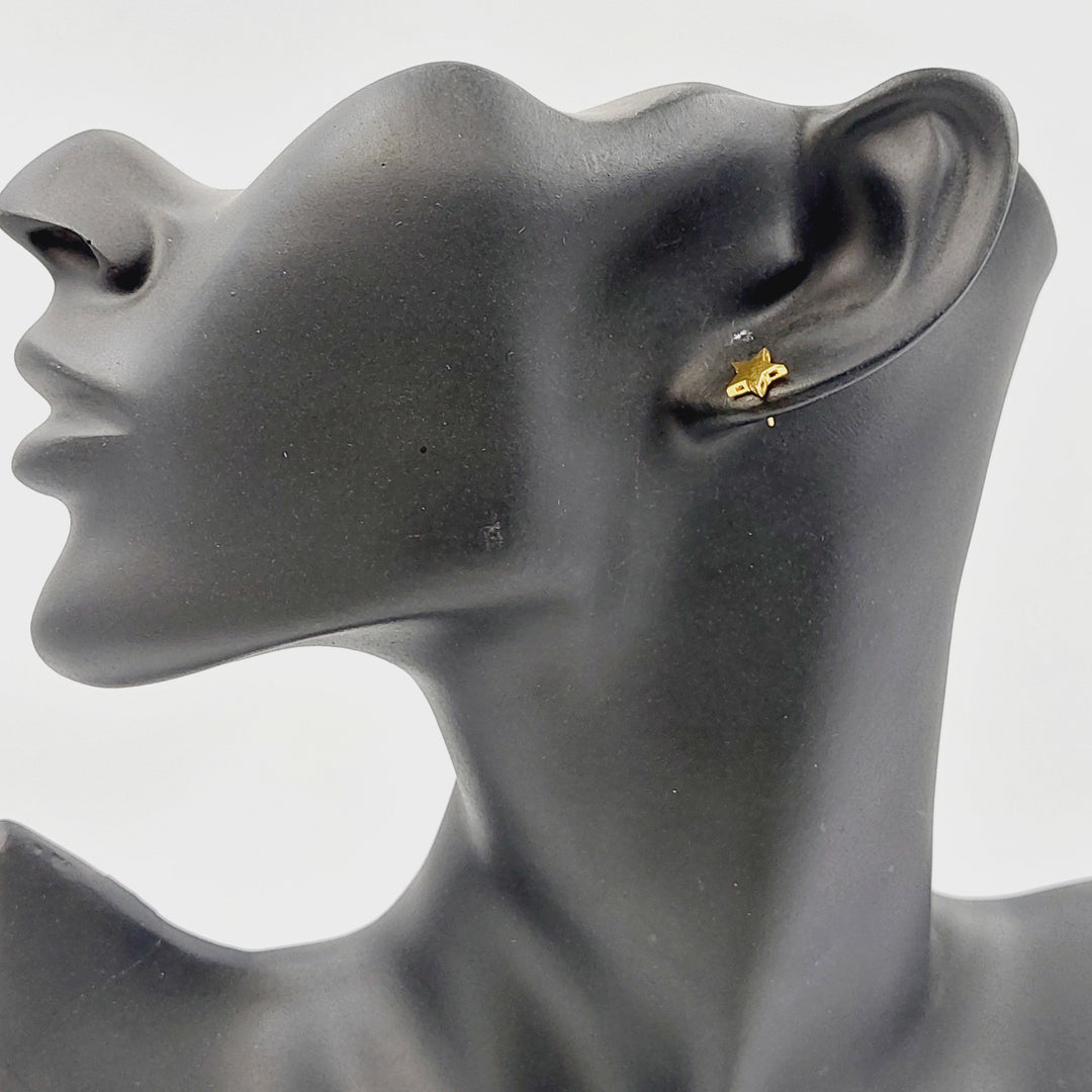 Children's Screw Earrings Made of 21K Gold by Saeed Jewelry 