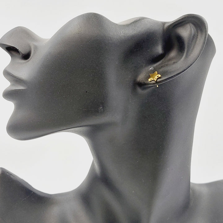 Children's Screw Earrings Made of 21K Gold by Saeed Jewelry 