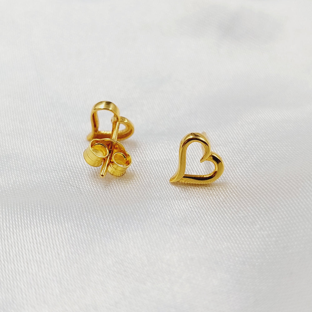 21K حلق برغي اطفال-مجوهرات الشيخ سعيد-Saeed Jewelry 