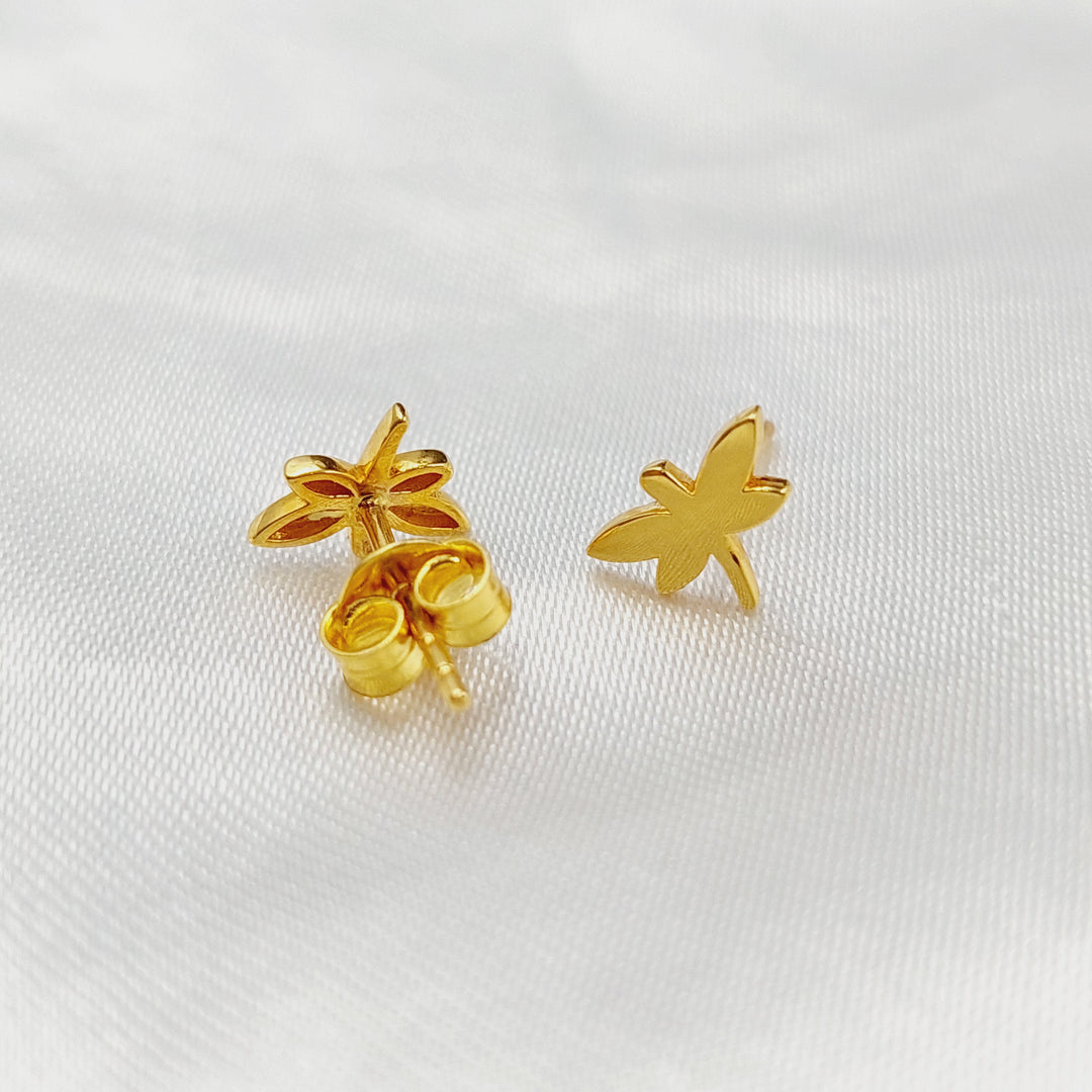 21K حلق برغي اطفال-مجوهرات الشيخ سعيد-Saeed Jewelry 