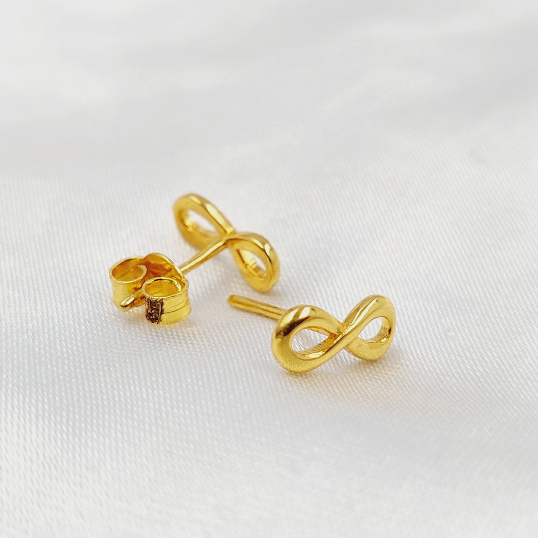 21K حلق برغي اطفال-مجوهرات الشيخ سعيد-Saeed Jewelry 